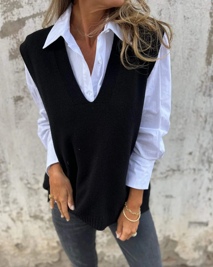 Levoire | Gilet en tricot élégant Noir