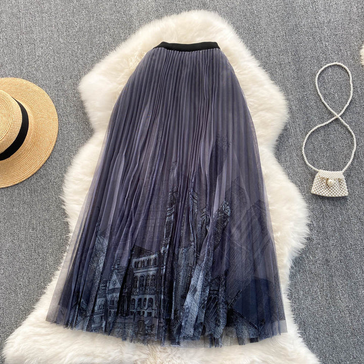 Levoire | Printemps Plissé Midi Une taille Bleu