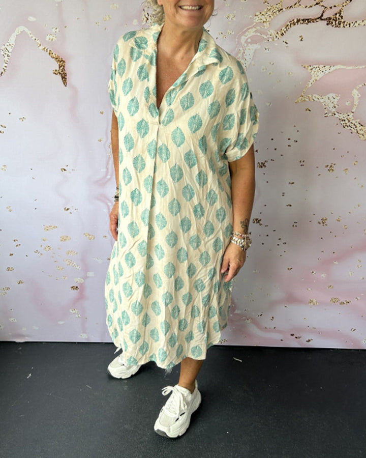 Levoire | Robe D'Été Ample Avec Col Revers Et Manches Courtes