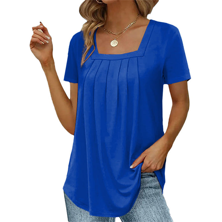 Levoire | Chemise Plissée Élégante Bleu marocain