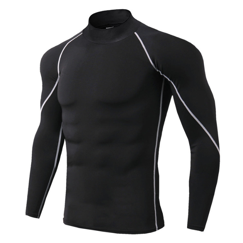 Levoire | T-shirt de sport pour hommes à manches longues Noir