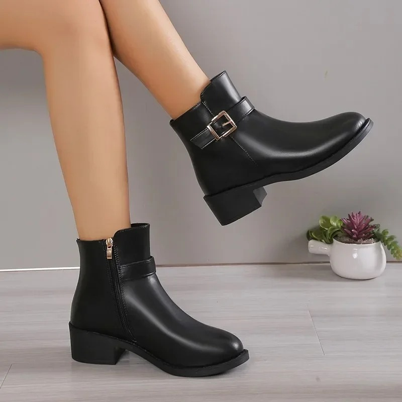 Levoire | Bottes Pour Femmes Avec Semelle Épaisse Et Fermeture Éclair Pour Un Look Élégant