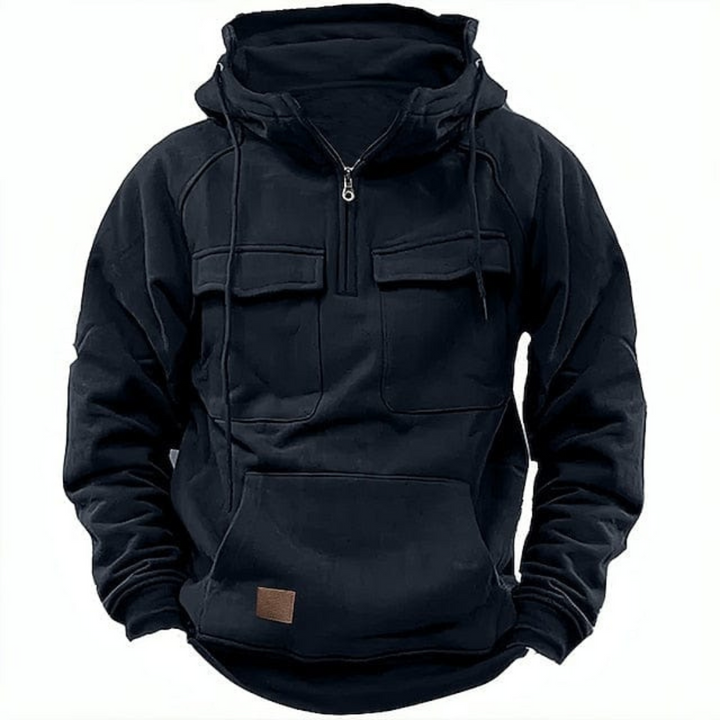 Levoire | Veste pour hommes à capuche chaude Noir