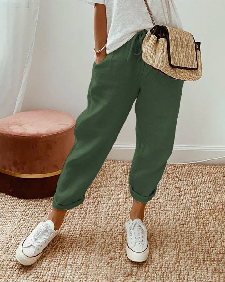 Levoire | Pantalon Décontracté Élégant Vert