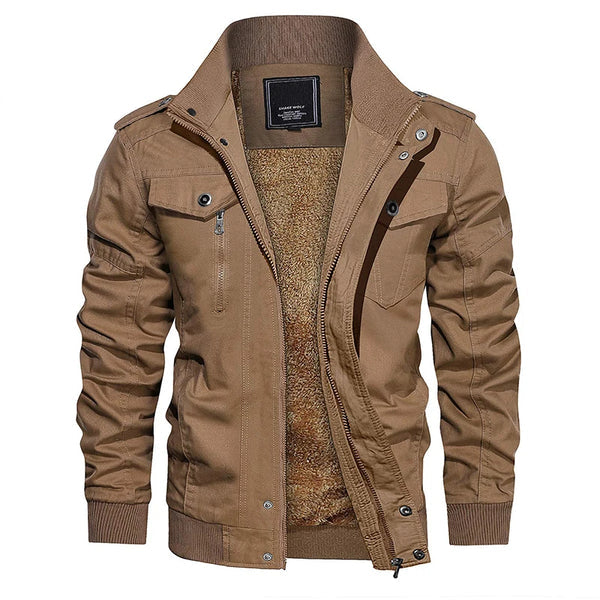 Levoire | Veste bomber zippée en polaire à manches longues Braun