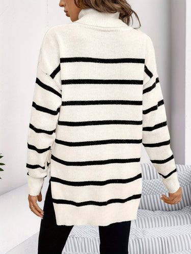 Levoire | Chemise En Peluche Rayée Longue Et Chaude