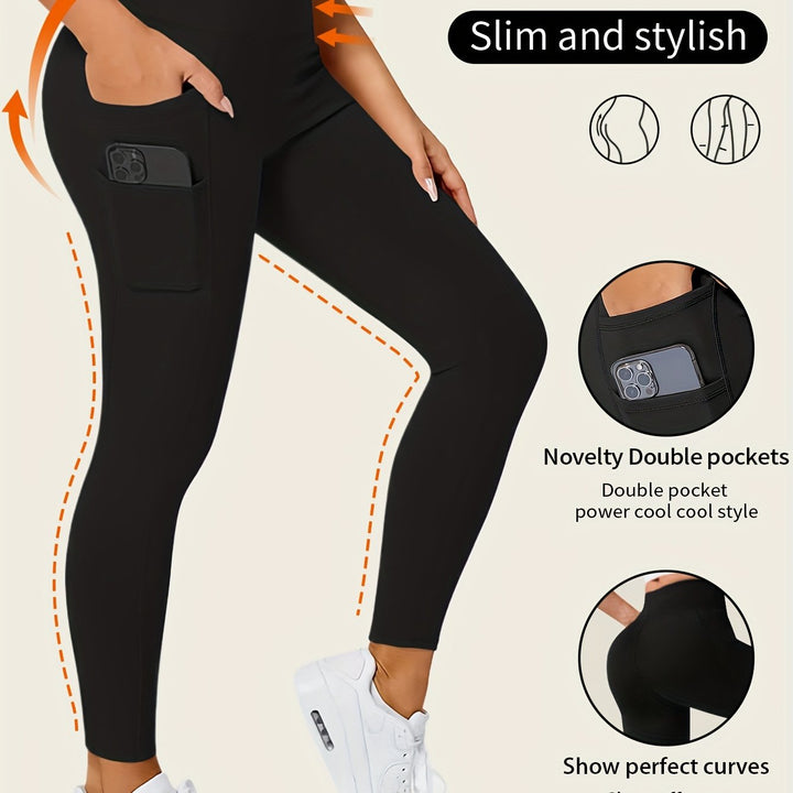 Levoire | Pantalons De Yoga Unis Avec Poche Et Haute Élasticité