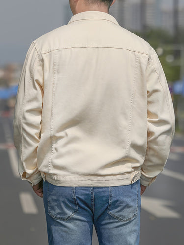 Levoire | Veste En Coton Pour Hommes Dans Un Style Denim Décontracté