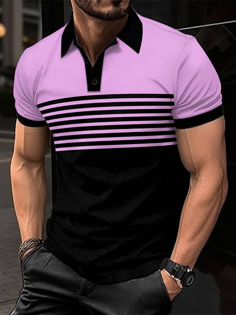 Levoire | T-Shirt De Golf Avec Impression Rayée