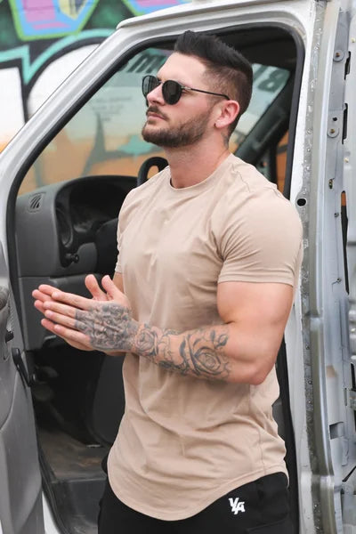 Levoire | T-Shirt Essentiel À Coupe Droite Khaki