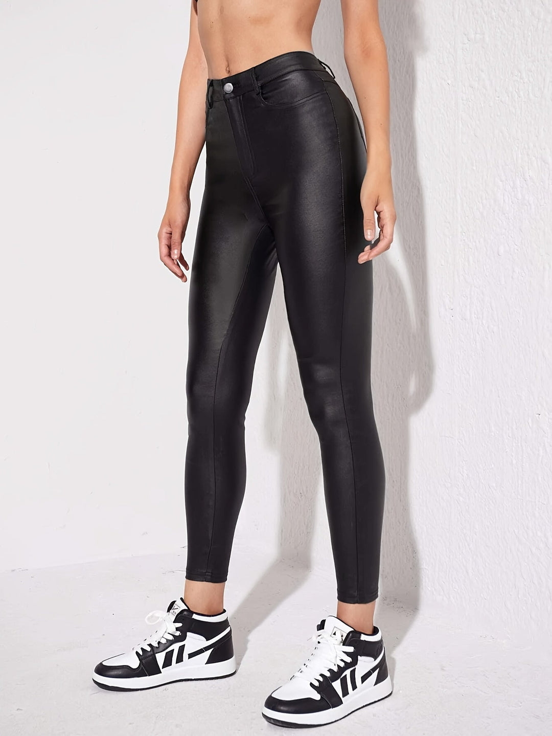 Levoire | Jeans Skinny Fit En Simili Cuir Sexy