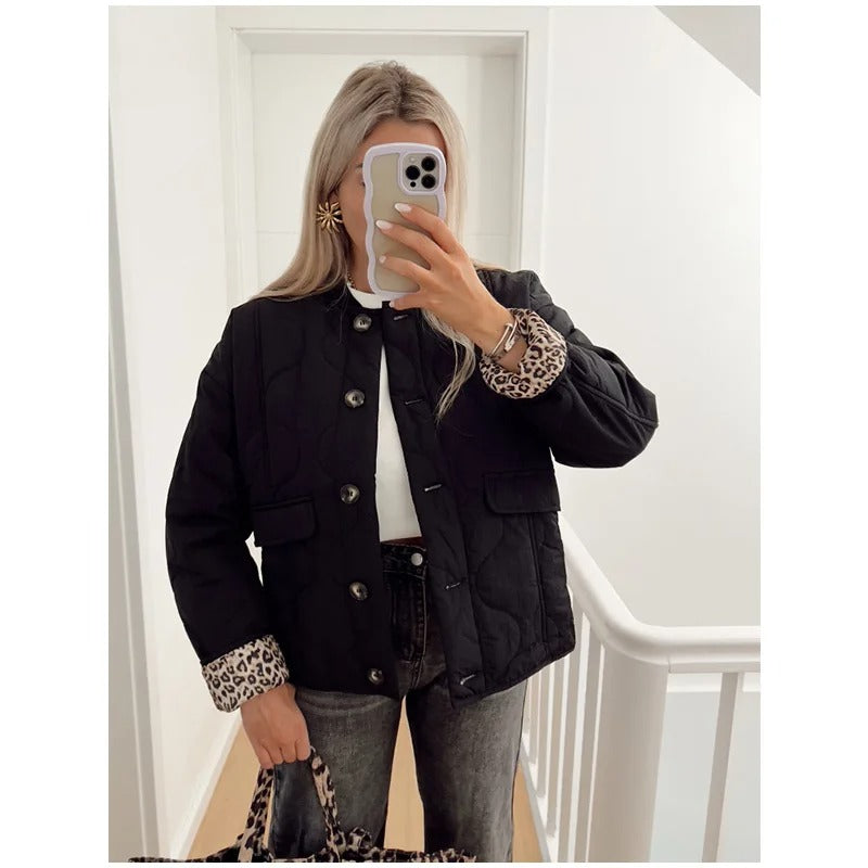 Levoire | Moderne Veste Leopard Noir
