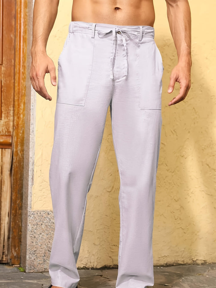 Levoire | Pantalons Cargo Doux En Mélange De Coton Et Lin