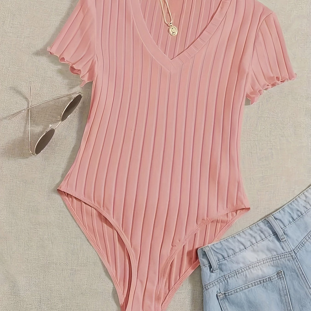 Levoire | Body Uni Avec Décolleté En V