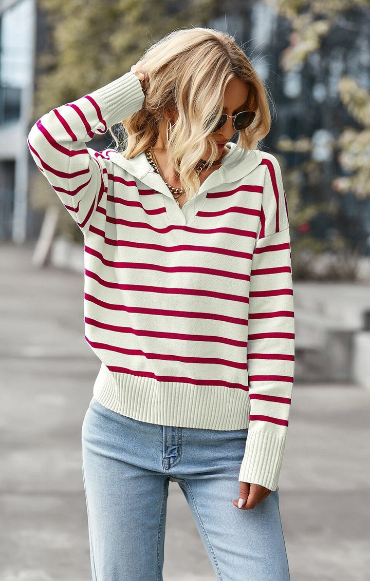 Levoire | Pull Élégant Pour Femmes Avec Décolleté En V Et Col