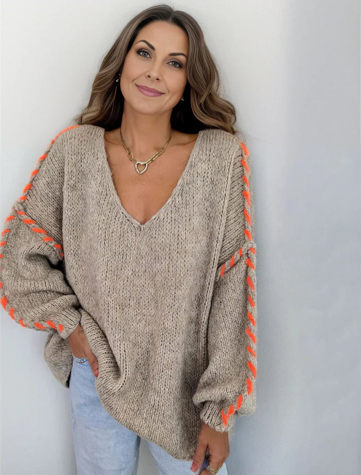 Levoire | Élégant Pull À Manches Longues Avec Imprimé Étonnant 2XL