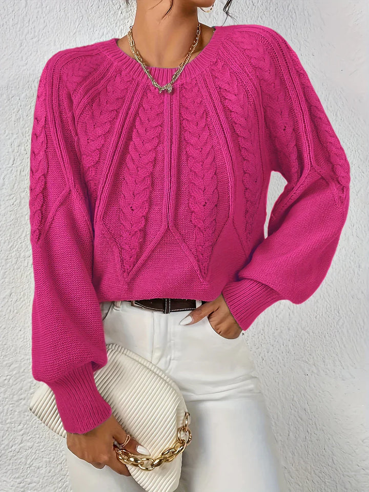 Levoire | Pull Torsadé Décontracté Et Élégant Rose
