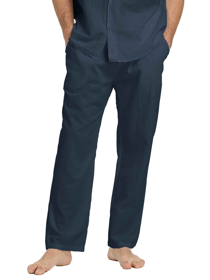 Levoire | Coton Lin Pantalons Homme Pour Une Coupe Décontractée