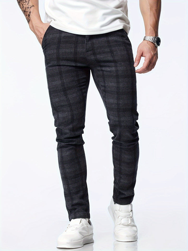 Levoire | Pantalons Décontractés Slim Fit À Motifs Pour Hommes