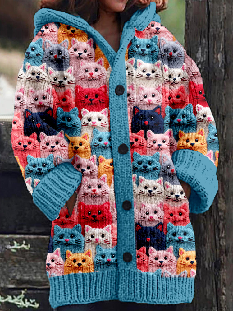 Levoire | Cardigan À Capuche Douillet Bleu