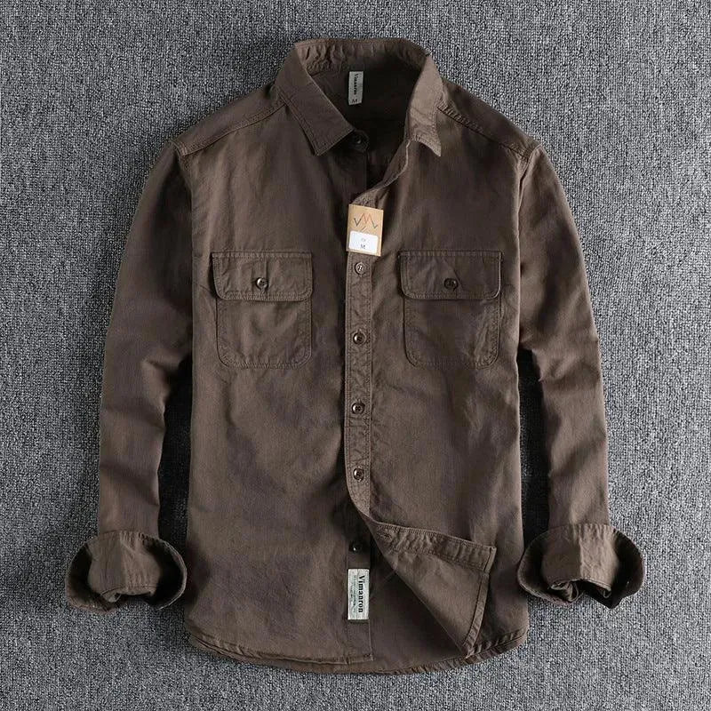 Levoire | Chemise à manches longues pour hommes multicolore Braun