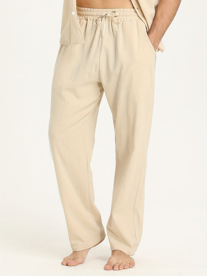 Levoire | Pantalons En Coton Pour Hommes Avec Cordon Et Poches