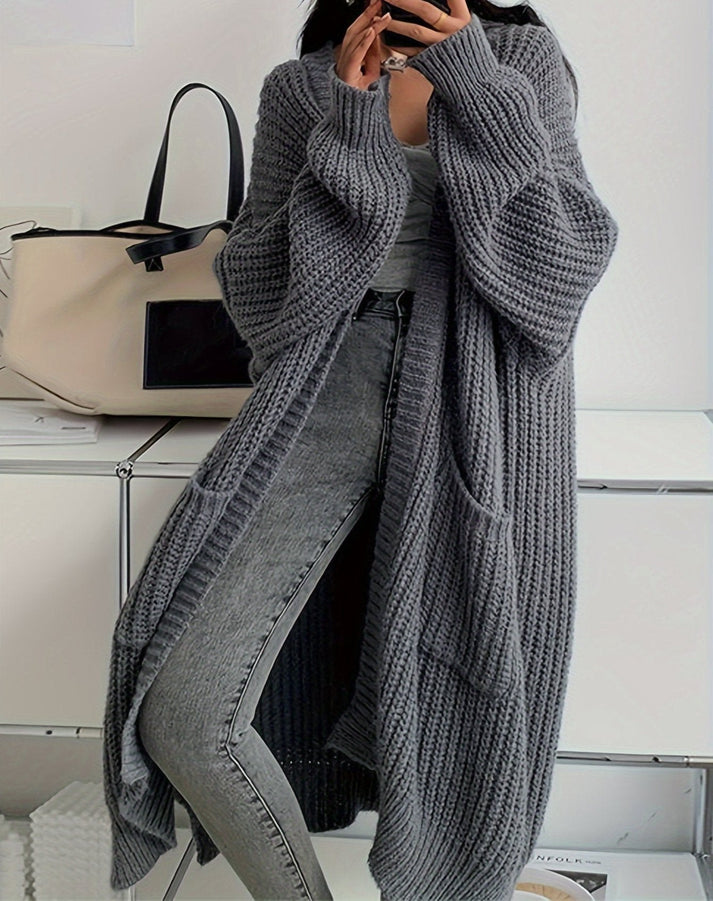 Levoire | Veste Longue Pour Femmes Avec Style Gris Foncé