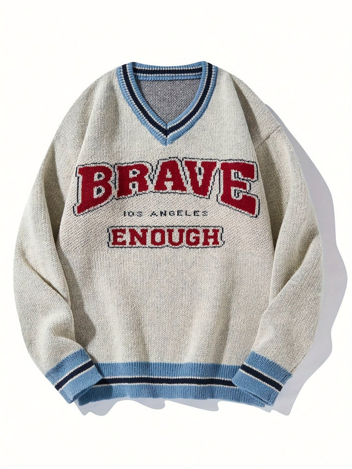 Levoire | Pull Rento V-Col Montant "Brave" Avec Impression produit laitier