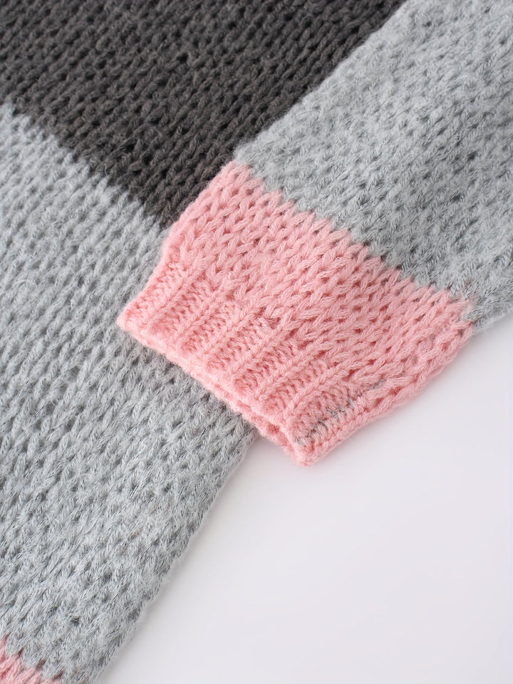 Levoire | Robe En Tricot Rayée Élégante À Manches Longues
