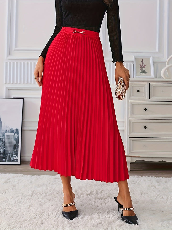 Levoire | Jupe Haute Taille Durable Avec Détails En Chaîne Rot
