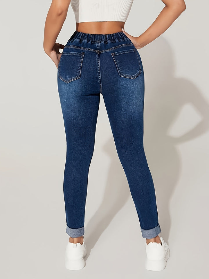 Levoire | Relaxant Fit Jeans Femmes Taille Haute Et Cordon