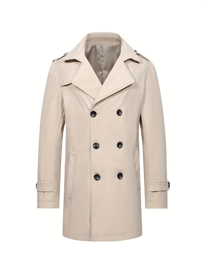 Levoire | Trench-Coat Pour Hommes À Double Rangée Dans Une Couleur Helles Kaki