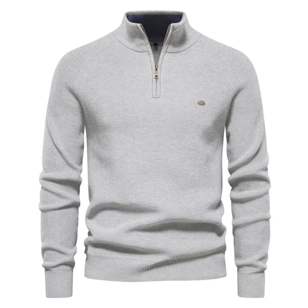 Levoire | Pull zippé élégant Gris clair