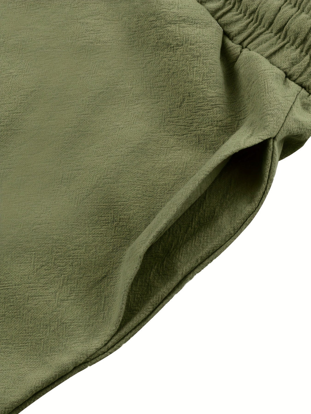 Levoire | Homme Coton Lin Mélange Bande De Publication Et Pantalon Harem