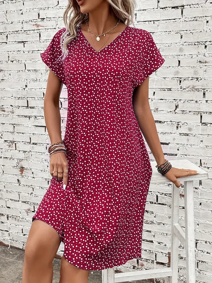 Levoire | Robe À Imprimé Intégral Avec Manches Chauve-Souris