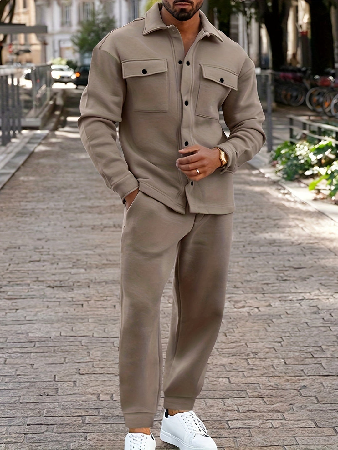 Levoire | Vêtements Et Pantalons Ensemble De Sport Pour Hommes Khaki