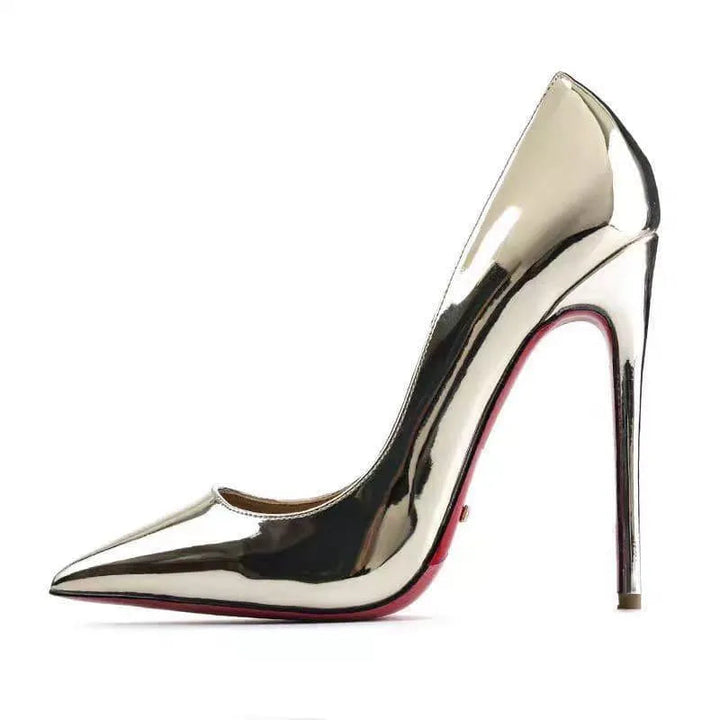 Levoire | Chaussure à talon avec semelle douce Or Blanc 12cm