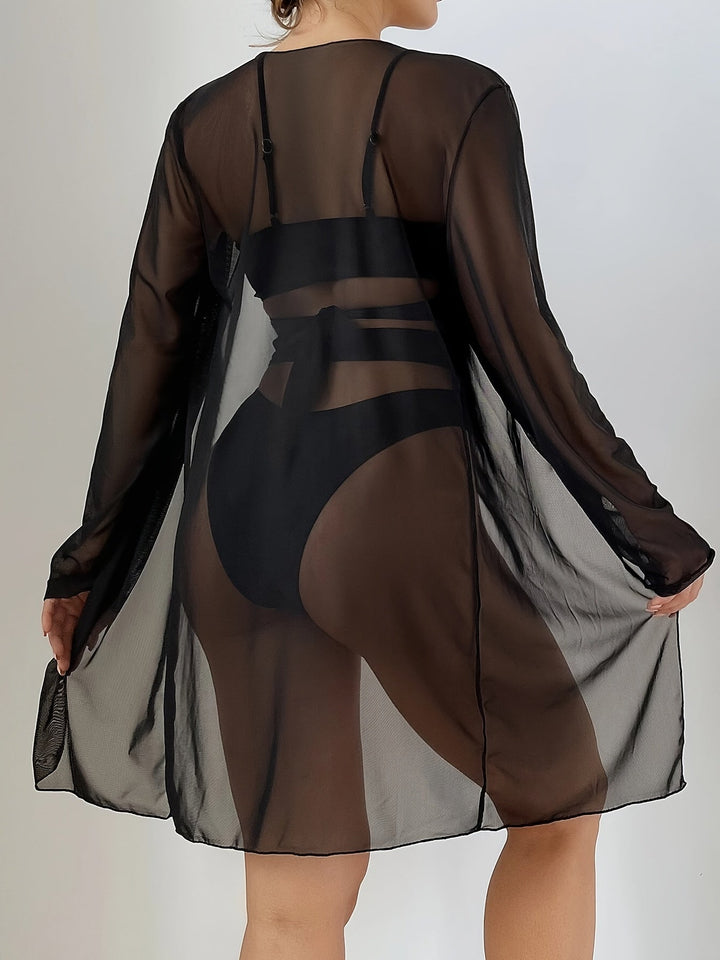 Levoire | Ensemble De Bikini Taille Haute Avec Kimono Assorti Pour Femmes