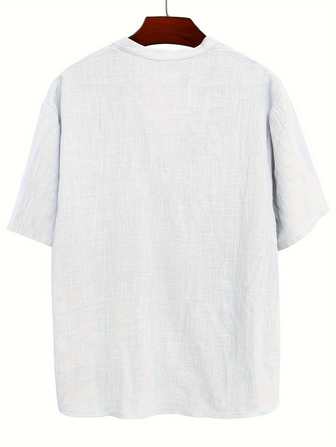 Levoire | T-Shirt Uni Hommes Col Henley Profond