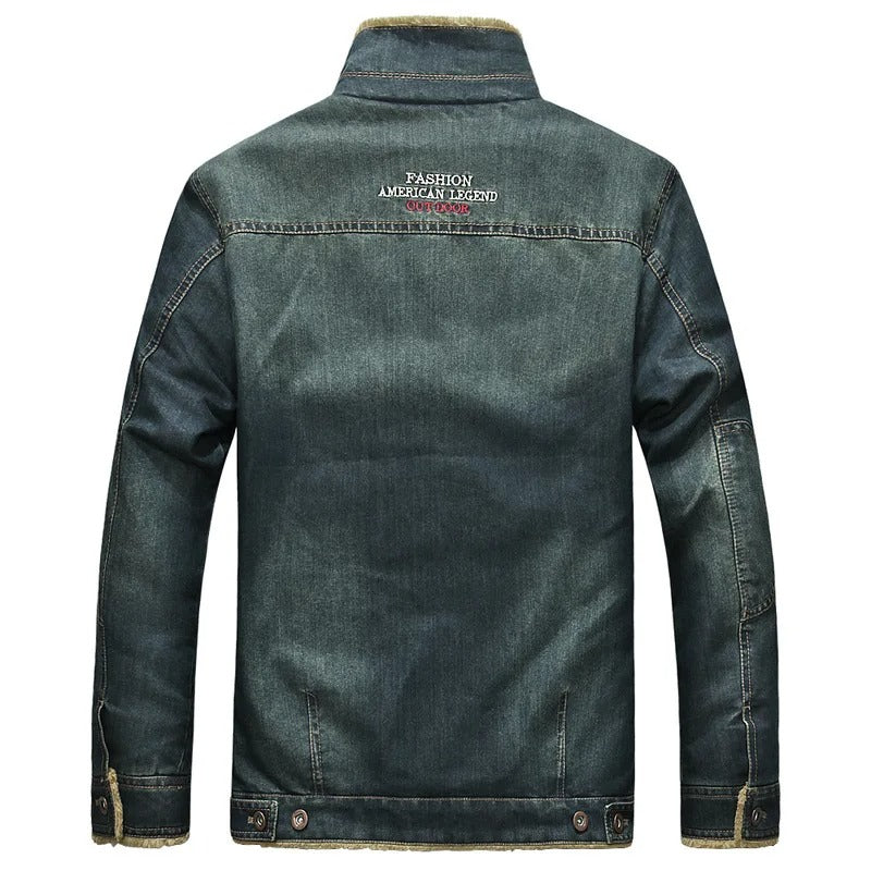 Levoire | Veste en denim renforcée à manches longues avec boutons