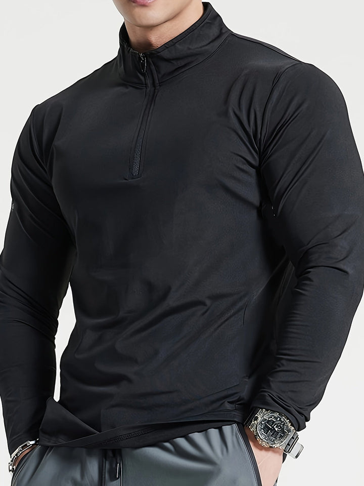Levoire | Slim Fit Henley Shirt Avec Demi-Zip Et Col Montant