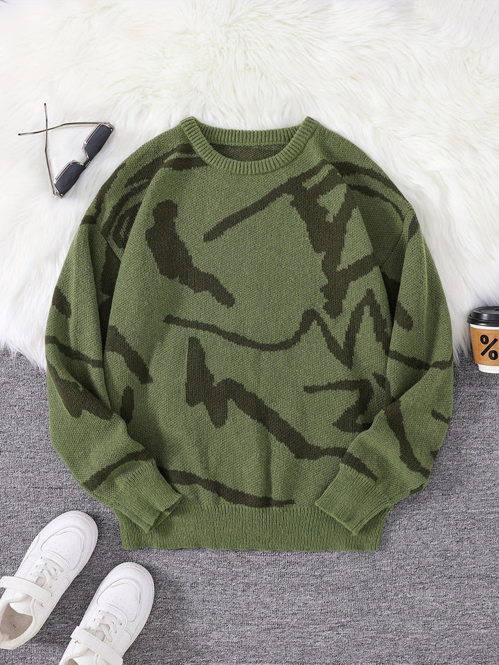 Levoire | Pull Homme Stylé Avec Impression Graffiti Légumes