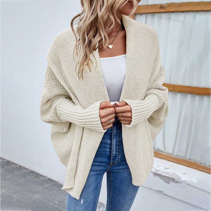 Levoire | Grand Cardigan En Tricot Avec Des Manches Chauve-Souris, Automne/ Abricot