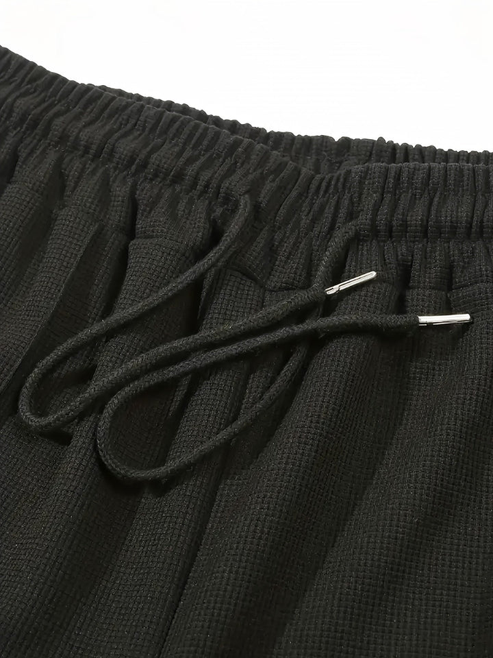 Levoire | Pantalon De Bain En Tricot À Carreaux Unicolore Avec Cordon Ajustable