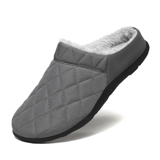 Levoire | Chaussons Doublés Antidérapants Confort Gris