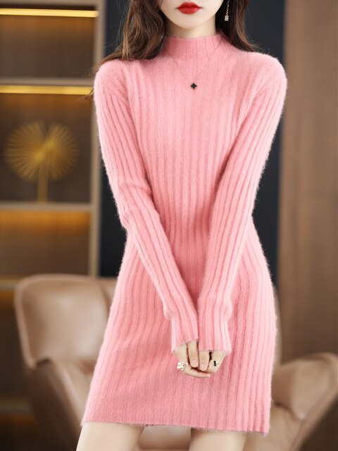Levoire | Robe En Velours Classique Et Magnifique Rose
