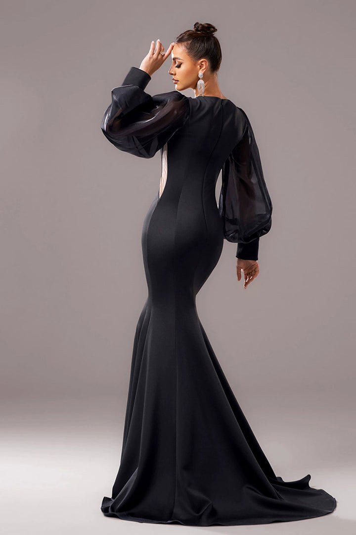 Levoire | Robe Élégante Avec Des Manches Transparentes