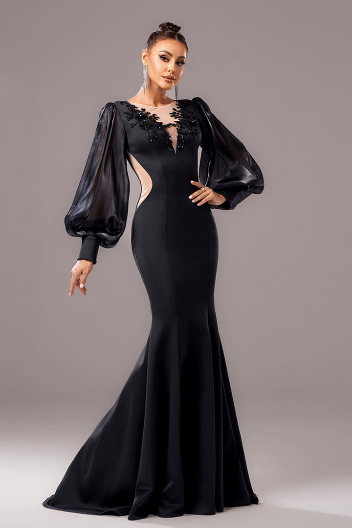 Levoire | Robe Élégante Avec Des Manches Transparentes