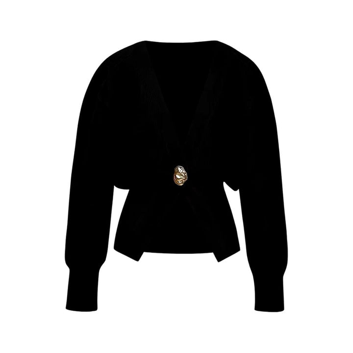 Levoire | Gilet Avec Bouton Doré Noir