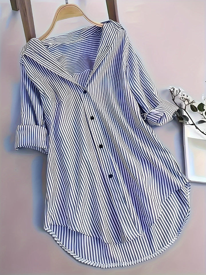 Levoire | Blouse Avec Motif Rayé Bleu
